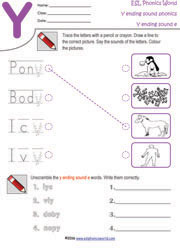 y-ending-sound-worksheets